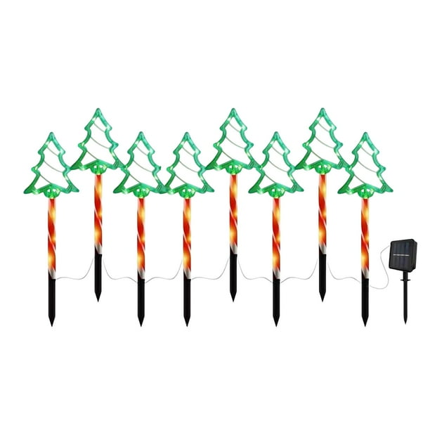 Luces solares para de , iluminación para exteriores, decoración navideña para caminos y porches. 8 luces de estaca