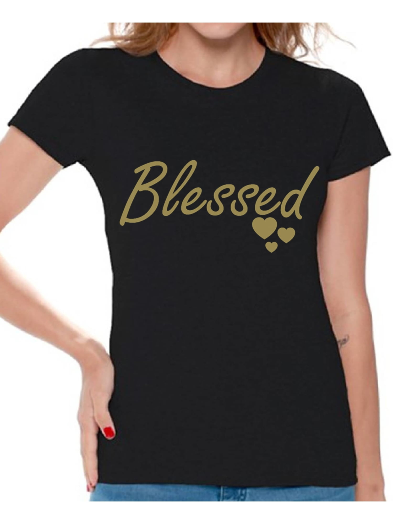 billede hobby Fantastisk Blessed Shirt for Woman Bless Tee - Walmart.com