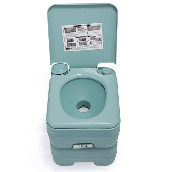 5 Gallon Portable Toilet, Flush Potty, Travel Camping Outdoor