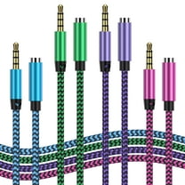 Headphone Extension Cable 6ft,AILKIN 4PACK 3.5mm Male to Female Stereo Jack Audio Extension Cable Cord Headset Adapter Headphone Extension Cable for iPhone,iPad,Tablet,Media Player