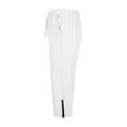 thumbnail image 2 of Betivan Men Faux Linen Capri Pants Solid Color Elastic Waist Pockets Ankle Zip Summer Casual Straight Leg 3/4 Length Trousers, 2 of 9