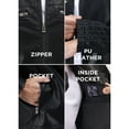 thumbnail image 6 of X RAY Jeans Mens Grainy PU Leather Moto Jacket, Black, M, 6 of 7