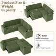thumbnail image 2 of Sectional Sleeper Sofa, Akaber 5 Seats Modular U-Shaped Cloud Couch with Pull Out Sofa Bed, 2 of 8