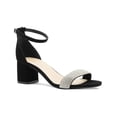 thumbnail image 1 of Sandalia Con Tacón Ancho Abierta Correa Tobillo Broche Negro negro 24, 1 of 7