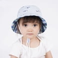 thumbnail image 5 of dmqupv Bucket Hat Baby Girl Baby Sun Hat Toddler Boy Bucket Hat Kids Summer Beach Hat Wide Brim Sun Protection Hat Blue,2-3 Years, 5 of 7