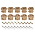thumbnail image 1 of Unique Bargains Round Wood Knobs, 38x27mm Pull Handles for Drawer with Screws 10 Pack, 1 of 5