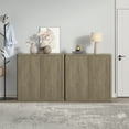 thumbnail image 3 of SICOTAS 34.6" Wide Kitchen Storage Cabinet Set of 2, Modern Credenz Sideboard Buffet with 2 Doors, for Dishes, Coffee Bar Console Cabinet with Adjustable Shelf, Gray Alder, 3 of 7