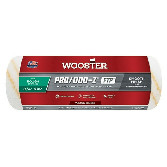 12 Pack of 9″ x 3/4″ Nap Wooster Brush Company RR668 Pro/Doo-Z FTP Professional Roller Cover