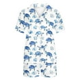 thumbnail image 5 of SwiftWear Women's Sea-Turtle Print Satin-Like Silk Pajamaas Set - Summer Short Sleeve Notched Collar Top & Shorts | Cute Ocean Motif Cozy Sleepwear, 5 of 5