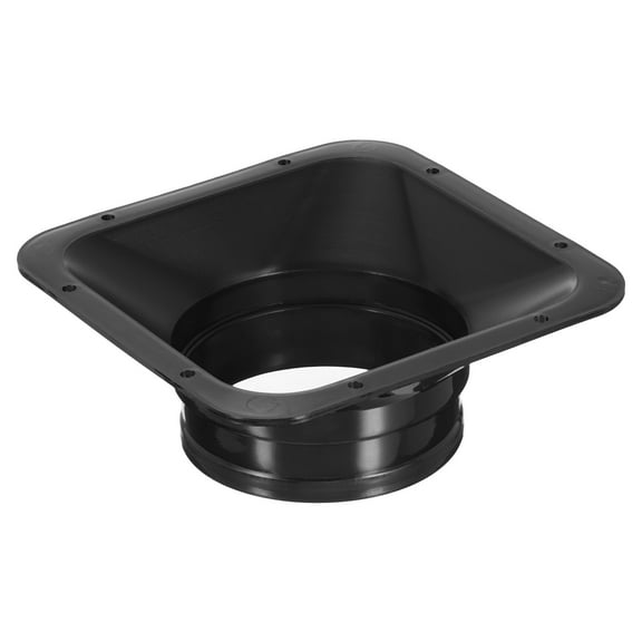 Uxcell 4.1" Duct Connector Flange, PP Dryer Vent Wall Plate Square to Round for Air Heating Cooling Ventilation