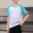 thumbnail image 2 of KPOPLK Kids Summer T Shirts Loose Fit Boys Crewneck Top Cartoon Print Shirt Short Sleeve Soft Tee 4-12Y Size 9-10 Years,Light Blue, 2 of 4