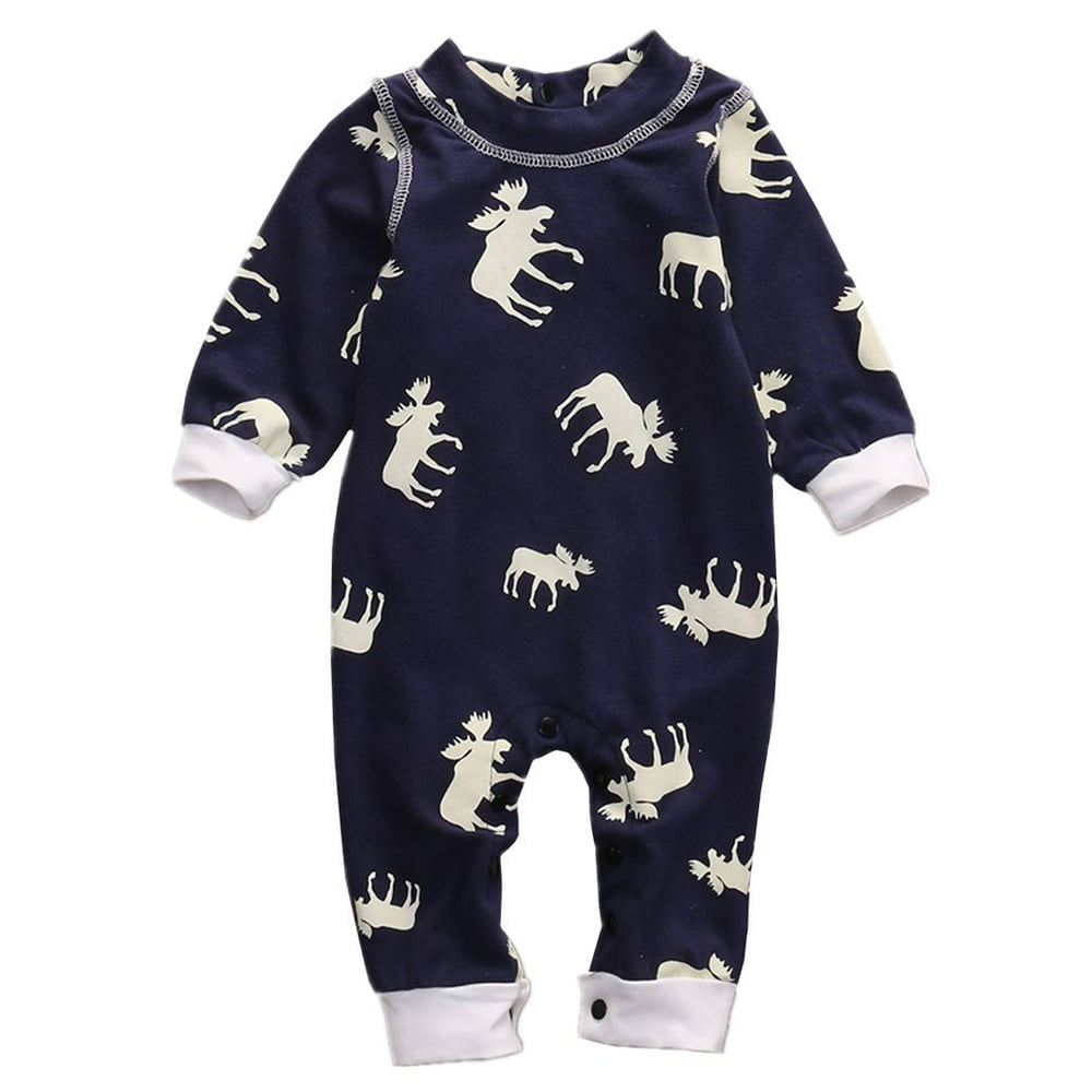 Kids Baby Boy Moose Romper Jumpsuit Bodysuit Clothing Outfit, 06