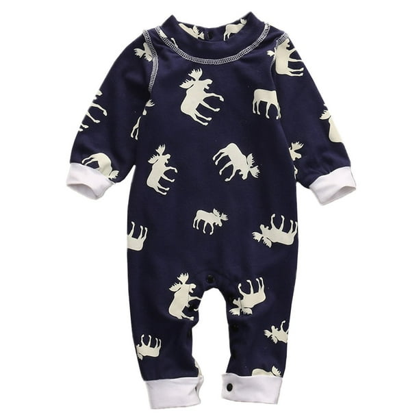 Kids Baby Boy Moose Romper Jumpsuit Bodysuit Clothing Outfit, 06