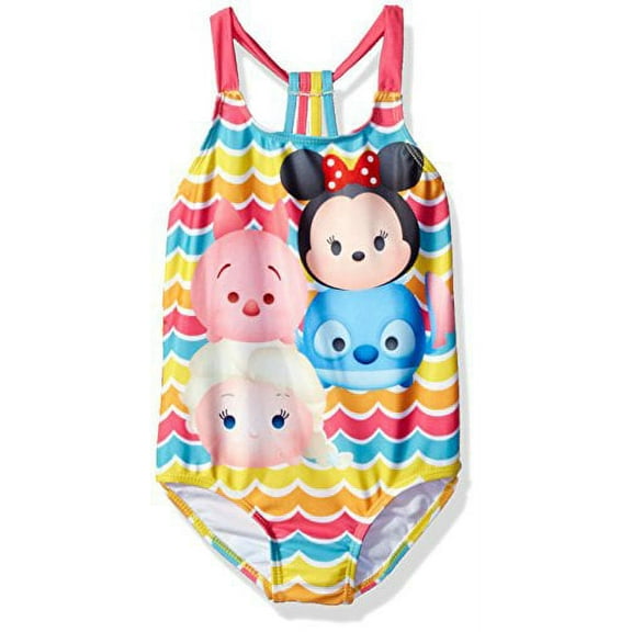 Disney Big Girls' Tsum Swimsuit, Pink, 4