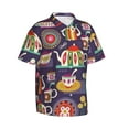 thumbnail image 2 of Doodle Teapot Men'S 3d Print Casual Button Down Shirts, Novelty Hawaiian Short Sleeves 3xl, 2 of 8