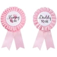 thumbnail image 1 of Baby Shower Daddy To Be Mom To Be Tinplate Badge Pins, 1 of 5