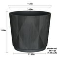 thumbnail image 3 of Better Homes & Gardens Hudson Black Resin Planter, 15.7" Dia x 13.8" H, 3 of 9