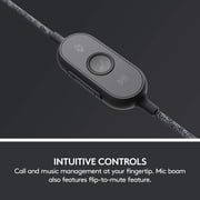 Logitech Zone Wired Noise Cancelling USB-C Headset with USB-A Adapter, Graphite