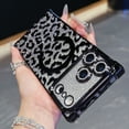 thumbnail image 2 of for iPhone 17 Case for Women, Leopard Print Magnetic Back with Gradient Glitter, TPU Electroplated Shockproof Cover, with Lens Protector, Lightweight Anti-Scratch Phone Case, Black, 2 of 11