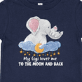 thumbnail image 4 of Inktastic My Gigi Loves Me to the Moon and Back Elephant Family Boys or Girls Baby T-Shirt, 4 of 5
