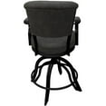 thumbnail image 5 of Miami Counter Height 26" Swivel Tilt Metal Bar Stool-Charcoal Fabric-Black Frame, 5 of 6