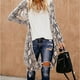 thumbnail image 4 of Moda mujer impresión suelta manga larga cárdigan otoño abrigo blusa Fridja BV0+4331, 4 of 9