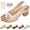 Beige,11, variant on Buckled Square Heel Sandals for Women Dressy, Womens Low Slingback Peep Toe Chunky Heeled Dress Sandals Wedge Shoes(Beige,11)
