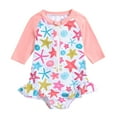 thumbnail image 1 of Toddler Girls Rash Guard Bathing Suits Fashion Sun Protection Long Sleeve Bathing Suits 2-3 Years Girls Clothing, 1 of 6