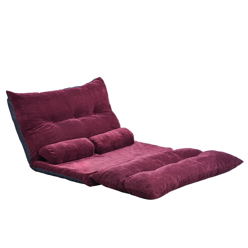 Kepooman Folding Adjustable Futon Sofa with 2 Pillows for Living Room Kepooman Folding Adjustable Futon Sofa with 2 Pillows for Living Room
