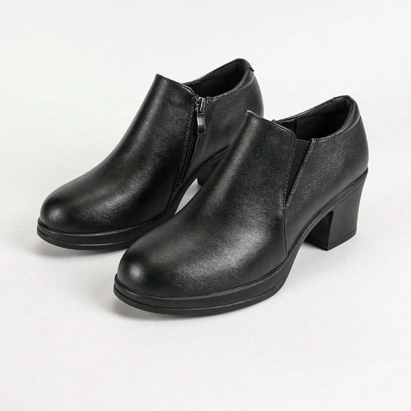 Women's Black Dress Women Leather Shoes Glossy Oiled Casual Business Shoes Fashionable Versatile Shoes