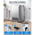 thumbnail image 6 of Ecojoy Commercial Under Counter Ice Maker, 100lbs/24H Output, 33lbs Insulated Ice Storage, Stainless Steel Built-in Freestanding Ice Machine with Self-Cleaning for Home Bar, Kitchen, Cafe, 6 of 11