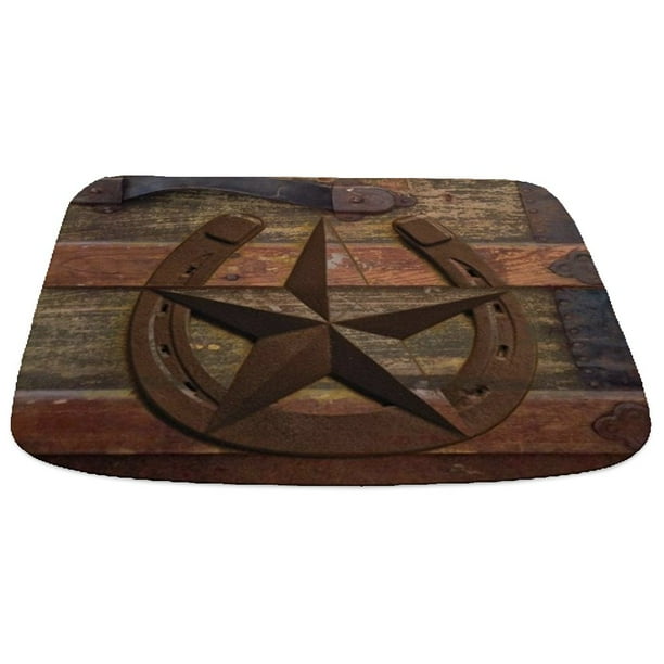 Cafepress Western Horseshoe Texas Star Decorative Memory Foam Western Horseshoe Texas Star