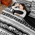 thumbnail image 4 of Feelyou Tribal Elephant Bedding Comforter Set 7pcs, Boho Geometric Queen Bedding Sets, Mandala Southwestern Queen Sheet Sets, Lightweight Room Decoration, 4 of 7