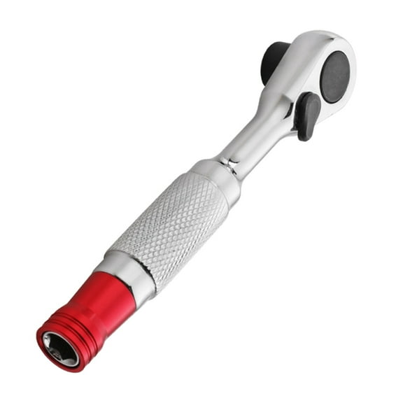 lixuesong 1/4" Drive Ratchets Handle Rotating Ratchets Spanner Double End Design Ergonomic Handle Automotive Maintenance