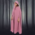 thumbnail image 1 of Capa unisex para mujer, larga, con capucha, para cosplay, Halloween, color liso, 1 of 6