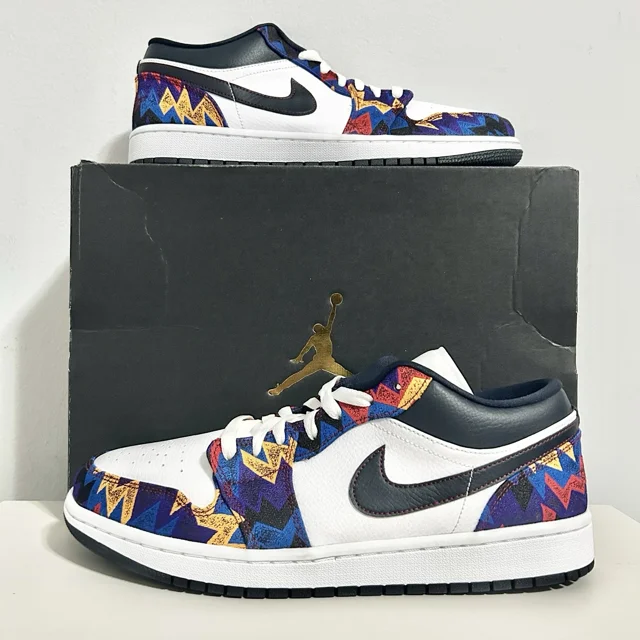 Ni - ke Air Jordan 1 Low SE “Nothing But Net” Men’s Size 11 White Lifestyle Sneakers