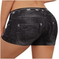 thumbnail image 5 of Rezuofi 2 Pcs Faux Jeans Shorts for Women Summer Mid Rise Stretchy Denim Shorts Butt Lifting Slimming Ripped Shorts for Curvy Women 2025, 5 of 6