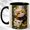 Black, variant on Woodland Cat Trio Coffee Mug, Forest Pet Mug, Ceramic 11 oz