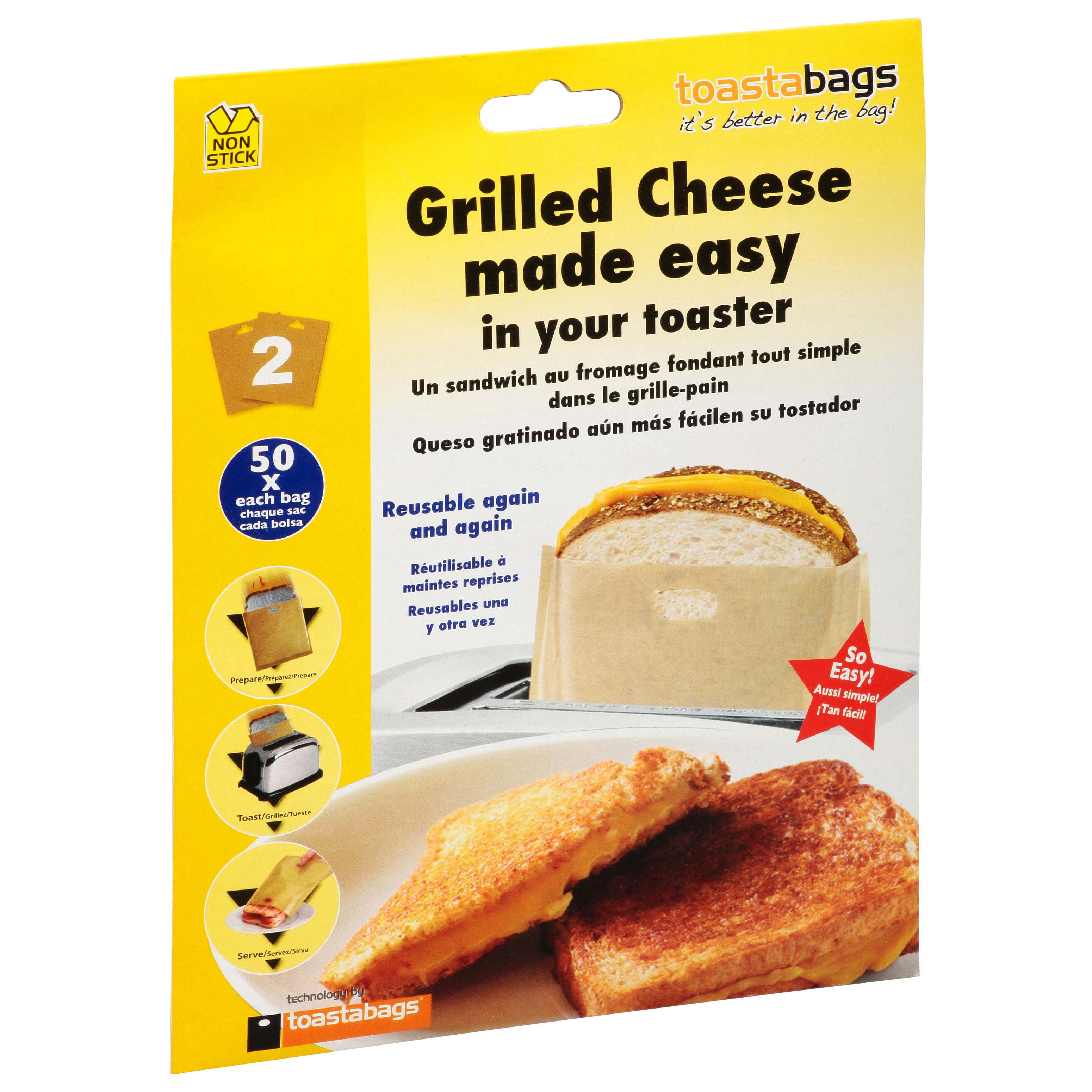 Toastabags® 3 Pc Set of Reusable Grilled Cheese Toaster Bags