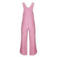 thumbnail image 6 of QATAINLAV Tulip Hem Wide Leg Jumpsuits for Women 2025 Summer Dressy Sleeveless Cotton Linen Rompers Loose Fit One Piece Jumper Pants with Pockets Pink XXL Christmas Clearance, 6 of 9
