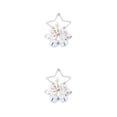 thumbnail image 3 of Matsuzay Colgante Navidad Estrella Campana Decoración Atmósferas Decoración Navideña Decorativa Blanco 2piezas, 3 of 6