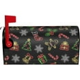 thumbnail image 1 of Winter Christmas Gingerbread Man Mailbox Covers Magnetic Letter Post Box Cover Mail Wraps Garden Decorations Large Size 25.5 X 21 in, 1 of 6