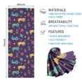 thumbnail image 2 of Purple Cartoon Dinosaurs Planets Stars Pattern Hot Yoga Mat Towel Non Slip for Hot Yoga - Quick-Drying Yoga Mat Cover with 4 Corner Pockets with Travel Bag - Hot Yoga Towel Non Slip 70"x26", 2 of 6