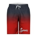 thumbnail image 3 of Iugvhana Men's Gradient Print Swim Trunks with Pockets Big and Tall Summer Beach Shorts Swimwear Bathing Suits for Men Red XXL, 3 of 3