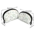 thumbnail image 2 of YFYANG 2 Piece Women's Portable Makeup Bags, Watercolor Plant Leaves Clutch Travel Toilet Bags Cosmetic Organizer, 2 of 7