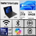 thumbnail image 2 of Lenovo ThinkPad T14 14" FHD+ Business Laptop, Intel Core Ultra 5 225U, 16GB DDR5, 512GB SSD, Windows 11 Pro, 2 of 7