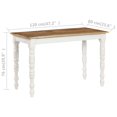 thumbnail image 4 of vidaXL Dining Table 120x60x76 cm Solid Mango Wood, 4 of 5