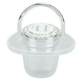 thumbnail image 4 of Silicone Baby Pacifier Silver A-Z Letters Safe BPA Free One Piece Seamless Pacifier with Lid for Infant 6-18 Months, 4 of 7