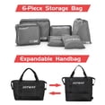 thumbnail image 4 of Joyway - 10 Luggage Sets ABS Hardside Spinner Luggage - (20", 24", 28")-Black + Orange, 4 of 6