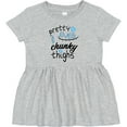 thumbnail image 3 of Inktastic Pretty Eyes and Chunky Thighs Blue Hearts Girls Baby Dress, 3 of 5